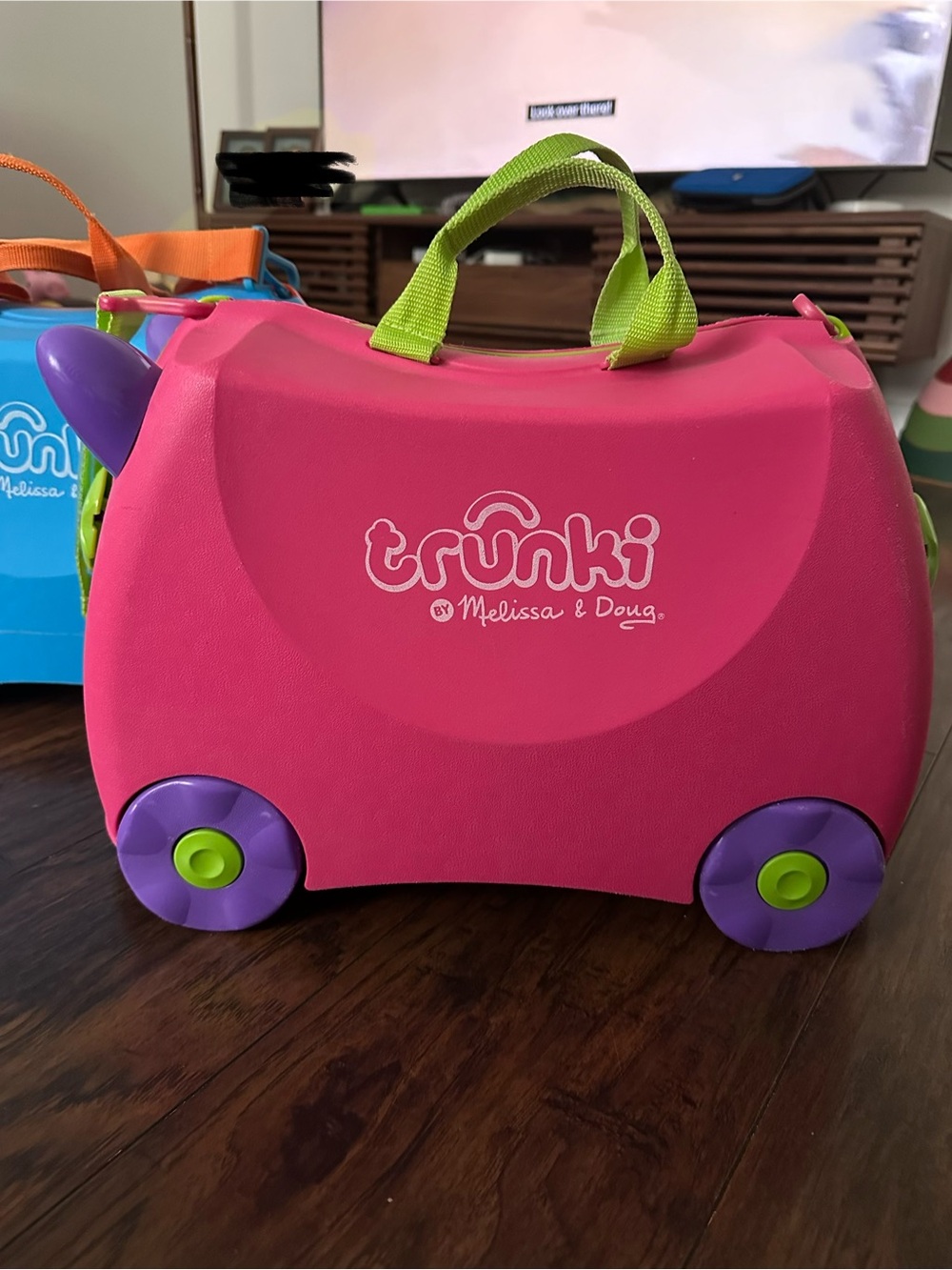 Melissa & Doug Pink Trunki Ride-On Suitcase